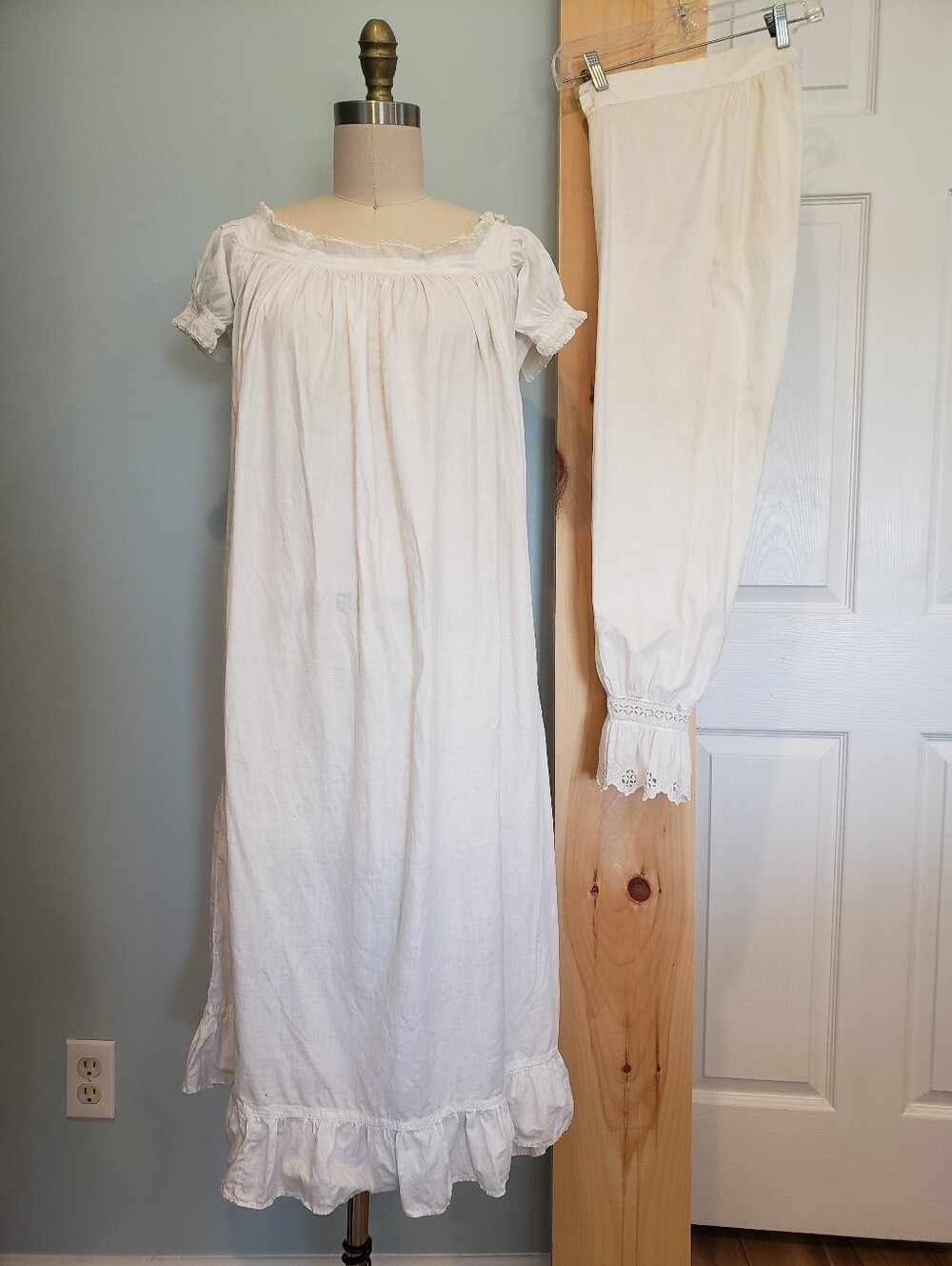 Antique 1800's Linen Chemise Shift, S
